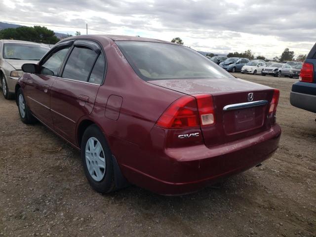 Photo 3 from auction – 2002 HONDA CIVIC EX with VIN 2HGES26712H519137