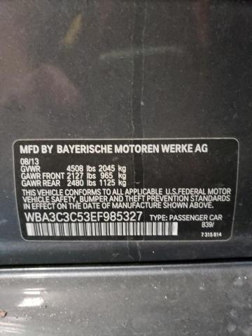 Photo 10 from auction – 2014 BMW 320 I XDRI with VIN WBA3C3C53EF985327