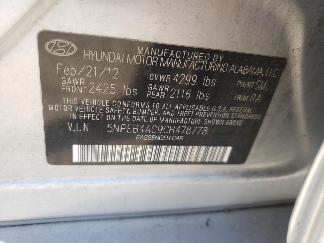 Photo 10 from auction – 2012 HYUNDAI SONATA GLS with VIN 5NPEB4AC9CH478778