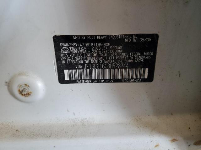 Photo 10 from auction – 2008 SUBARU IMPREZA 2. with VIN JF1GE61608H528744