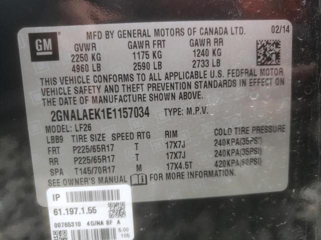 Photo 10 from auction – 2014 CHEVROLET EQUINOX LS with VIN 2GNALAEK1E1157034