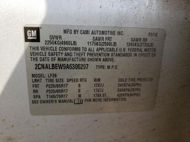 Photo 10 from auction – 2010 CHEVROLET EQUINOX LS with VIN 2CNALBEW9A6306297