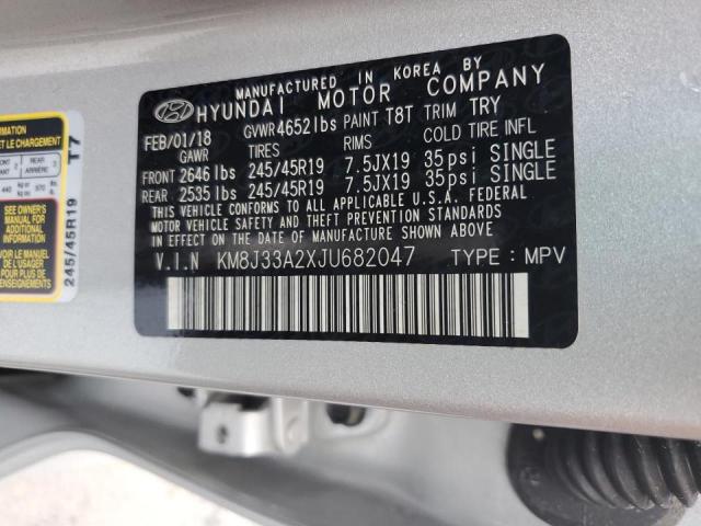 Photo 10 from auction – 2018 HYUNDAI TUCSON VAL with VIN KM8J33A2XJU682047