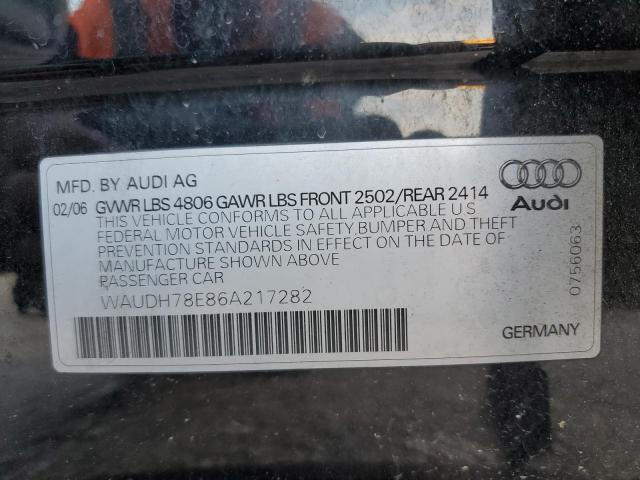 Photo 10 from auction – 2006 AUDI A4 3.2 QUA with VIN WAUDH78E86A217282