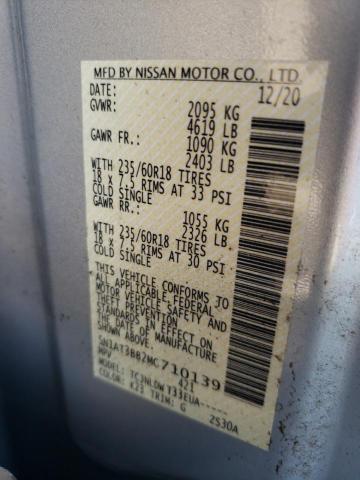 Photo 10 from auction – 2021 NISSAN ROGUE SV with VIN 5N1AT3BB2MC710139