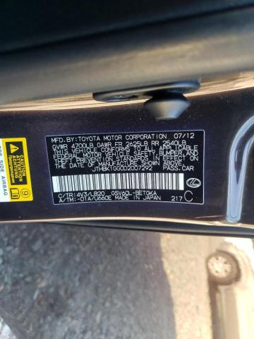 Photo 10 from auction – 2013 LEXUS ES 350 with VIN JTHBK1GG0D2007292