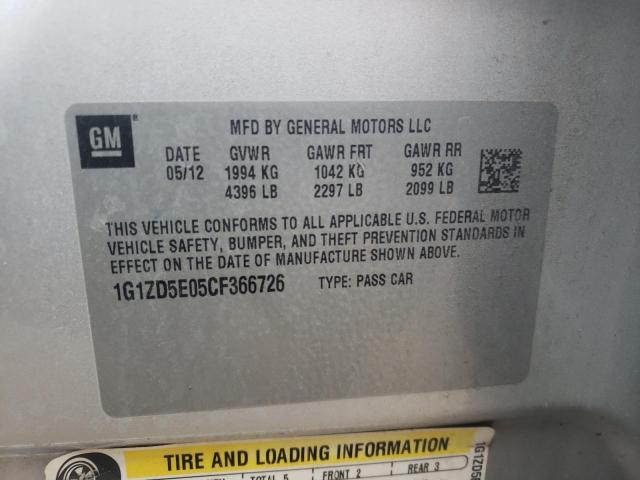 Photo 10 from auction – 2012 CHEVROLET MALIBU 2LT with VIN 1G1ZD5E05CF366726