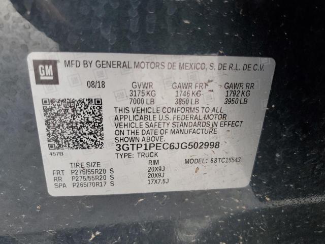 Photo 10 from auction – 2018 GMC SIERRA C15 with VIN 3GTP1PEC6JG502998