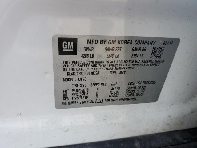 Photo 10 from auction – 2017 BUICK ENCORE ESS with VIN KL4CJCSB5HB110398