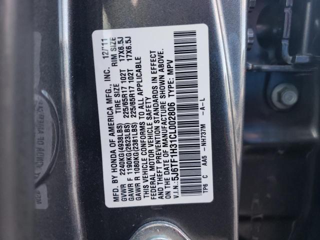 Photo 10 from auction – 2012 HONDA CROSSTOUR with VIN 5J6TF1H31CL002806