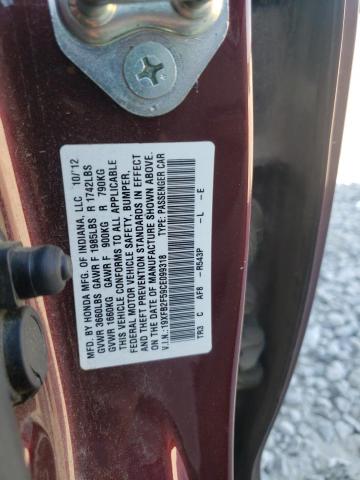 Photo 10 from auction – 2012 HONDA CIVIC LX with VIN 19XFB2F59CE099318