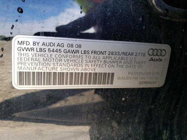 Photo 10 from auction – 2008 AUDI A6 4.2 QUA with VIN WAUDV74F18N174598