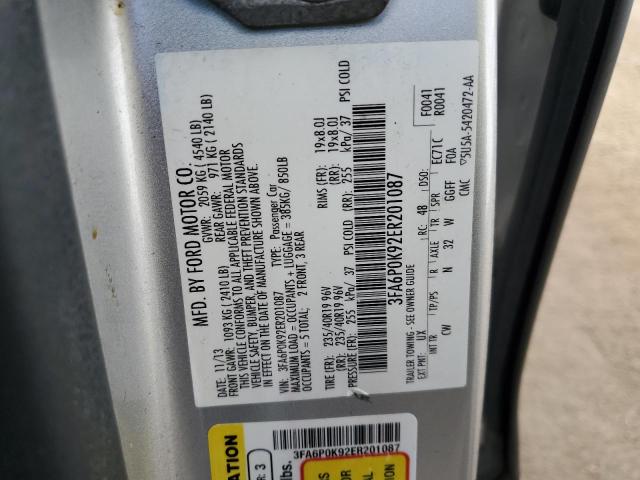 Photo 10 from auction – 2014 FORD FUSION TIT with VIN 3FA6P0K92ER201087
