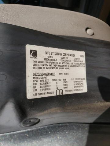 Photo 10 from auction – 2005 SATURN VUE with VIN 5GZCZ53465S850255