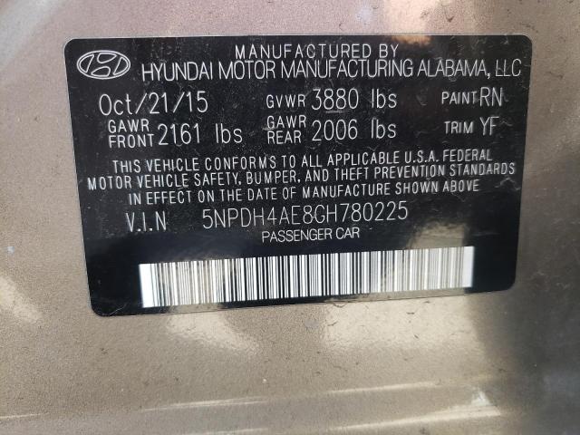 Photo 10 from auction – 2016 HYUNDAI ELANTRA SE with VIN 5NPDH4AE8GH780225