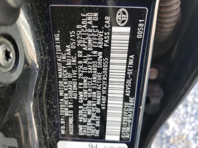 Photo 10 from auction – 2015 TOYOTA CAMRY LE with VIN 4T4BF1FK2FR500055