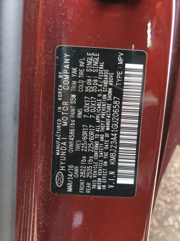 Photo 10 from auction – 2016 HYUNDAI TUCSON SE with VIN KM8J23A41GU206587