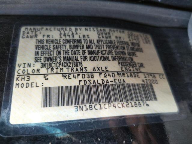 Photo 10 from auction – 2012 NISSAN VERSA S with VIN 3N1BC1CP4CK218876