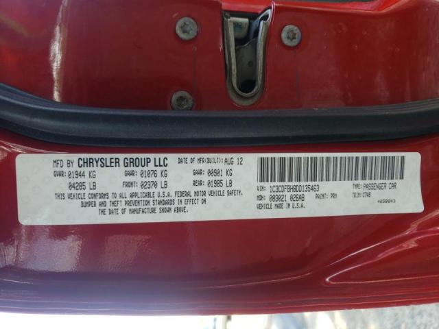Photo 10 from auction – 2013 DODGE DART SXT with VIN 1C3CDFBH8DD135463