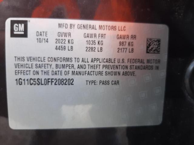Photo 10 from auction – 2015 CHEVROLET MALIBU 1LT with VIN 1G11C5SL0FF208202