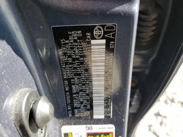 Photo 10 from auction – 2016 TOYOTA COROLLA L with VIN 2T1BURHEXGC500149