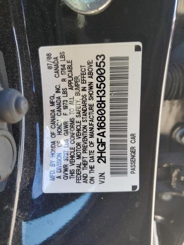 Photo 10 from auction – 2008 HONDA CIVIC EX with VIN 2HGFA16808H350053