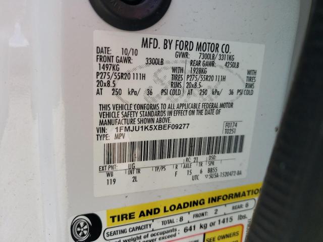 Photo 10 from auction – 2011 FORD EXPEDITION with VIN 1FMJU1K5XBEF09277