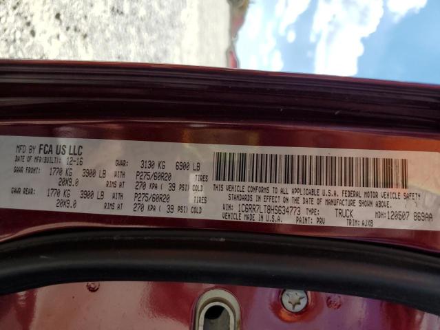 Photo 10 from auction – 2017 RAM 1500 SLT with VIN 1C6RR7LT8HS634773