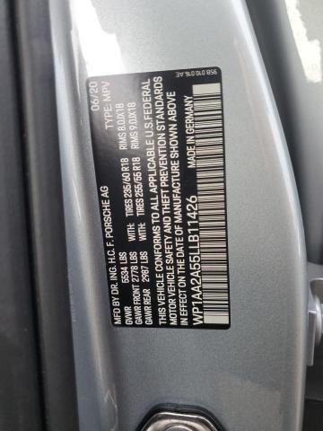 Photo 10 from auction – 2020 PORSCHE MACAN with VIN WP1AA2A55LLB11426