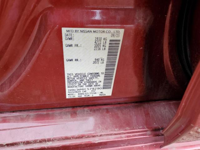 Photo 10 from auction – 2015 NISSAN ALTIMA 2.5 with VIN 1N4AL3AP4FC579290