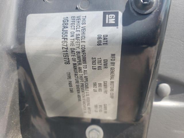 Zdjęcie 10 z aukcji – 2007 SATURN ION LEVEL z VIN 1G8AJ55F67Z119778