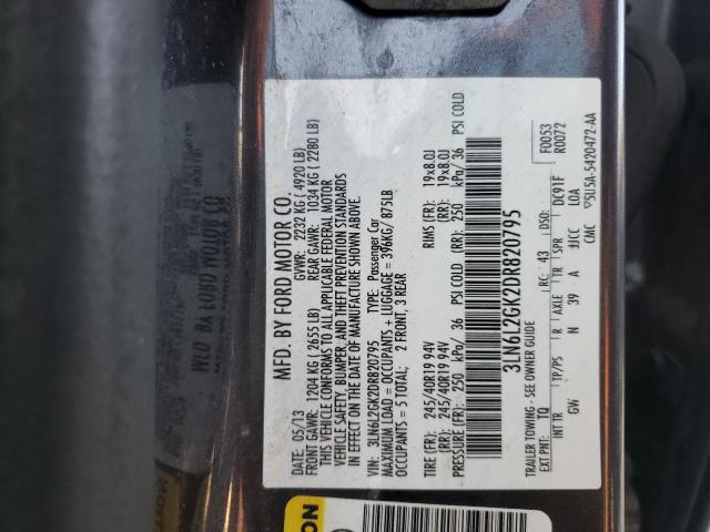 Photo 10 from auction – 2013 LINCOLN MKZ with VIN 3LN6L2GK2DR820795