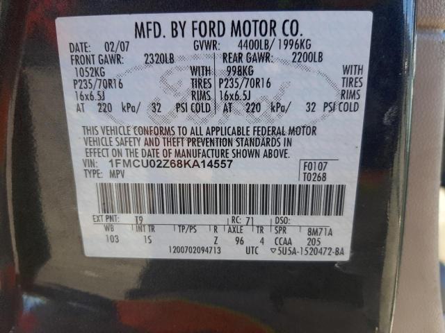 Photo 10 from auction – 2008 FORD ESCAPE XLS with VIN 1FMCU02Z68KA14557