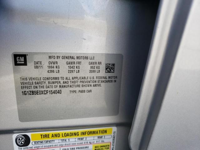 Photo 10 from auction – 2012 CHEVROLET MALIBU LS with VIN 1G1ZB5E0XCF154040
