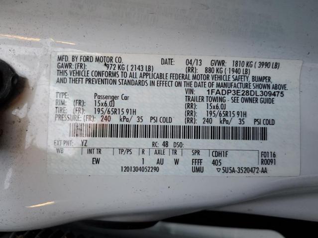 Photo 10 from auction – 2013 FORD FOCUS S with VIN 1FADP3E28DL309475
