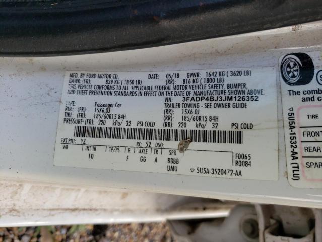 Photo 10 from auction – 2018 FORD FIESTA SE with VIN 3FADP4BJ3JM126352