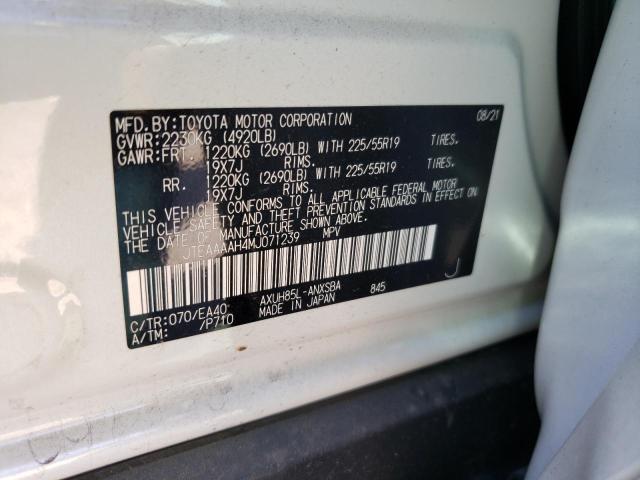 Photo 10 from auction – 2021 TOYOTA VENZA LE with VIN JTEAAAAH4MJ071239