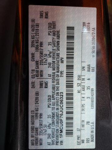 Photo 10 from auction – 2018 FORD ESCAPE S with VIN 1FMCU0F76JUC06323