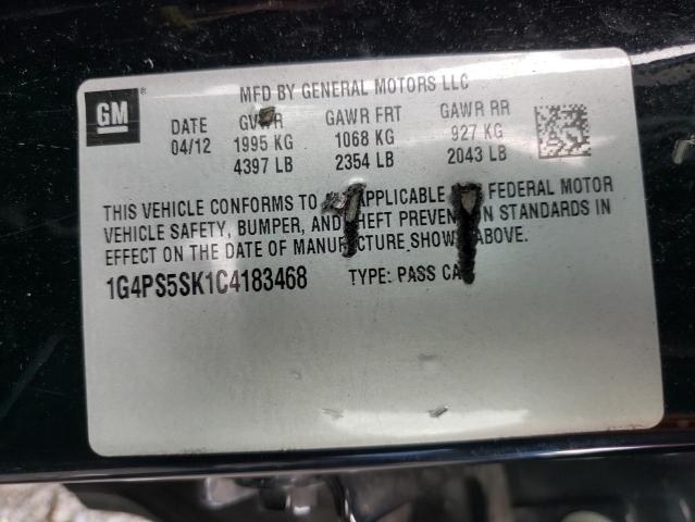 Photo 10 from auction – 2012 BUICK VERANO with VIN 1G4PS5SK1C4183468