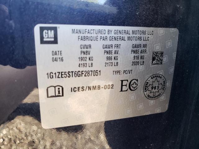 Photo 10 from auction – 2016 CHEVROLET MALIBU LT with VIN 1G1ZE5ST6GF287051