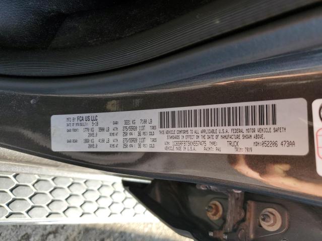 Photo 10 from auction – 2019 RAM 1500 BIG H with VIN 1C6SRFBT5KN557475