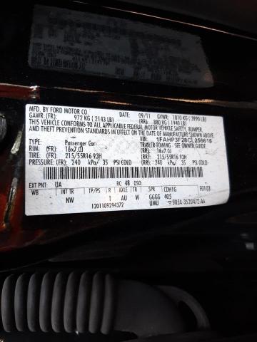 Photo 10 from auction – 2012 FORD FOCUS SE with VIN 1FAHP3F28CL256615