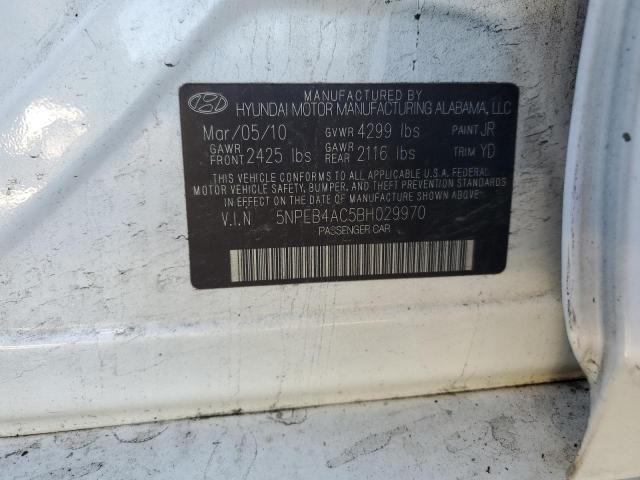 Photo 10 from auction – 2011 HYUNDAI SONATA GLS with VIN 5NPEB4AC5BH029970