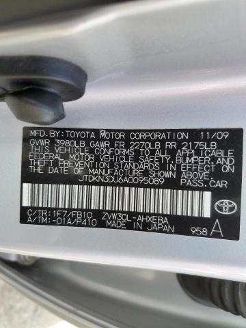 Photo 10 from auction – 2010 TOYOTA PRIUS with VIN JTDKN3DU6A0095089
