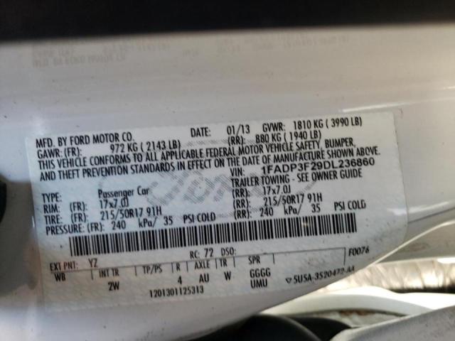 Photo 10 from auction – 2013 FORD FOCUS SE with VIN 1FADP3F29DL236860