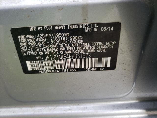 Photo 10 from auction – 2014 SUBARU IMPREZA with VIN JF1GPAA64EH331973