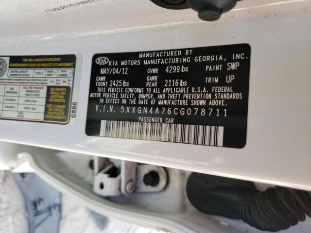Photo 10 from auction – 2012 KIA OPTIMA EX with VIN 5XXGN4A76CG078711