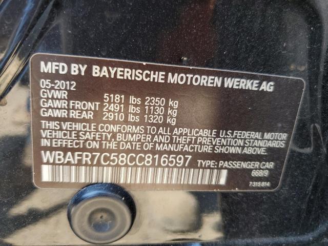 Photo 10 from auction – 2012 BMW 535 I with VIN WBAFR7C58CC816597