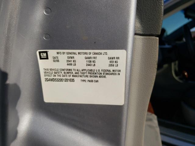 Photo 10 from auction – 2005 BUICK LACROSSE C with VIN 2G4WD532951281635