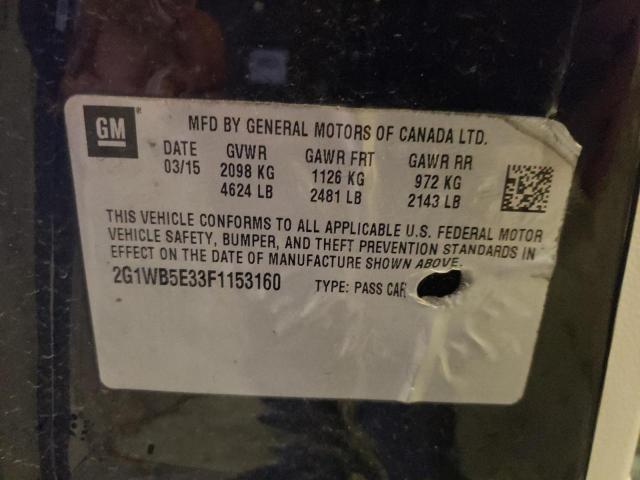 Photo 10 from auction – 2015 CHEVROLET IMPALA LIM with VIN 2G1WB5E33F1153160